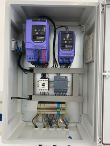 Control cabinet with VFD